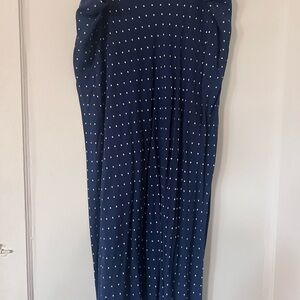 Navy Blue Polka Dot Skirt